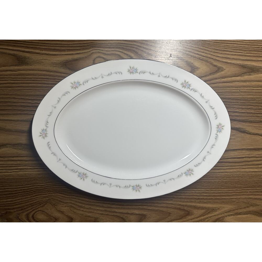 Versailles Spring Song Oval Serving Platter Plate Charles Bishop 16.5" Vtg Japan